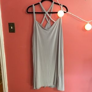 Boohoo Light Gray Slip Dress